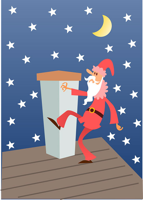 santa in the chimney
