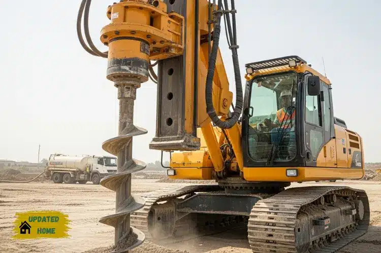 Step-by-step visual sequence showing an HDD operator initializing, rotating.