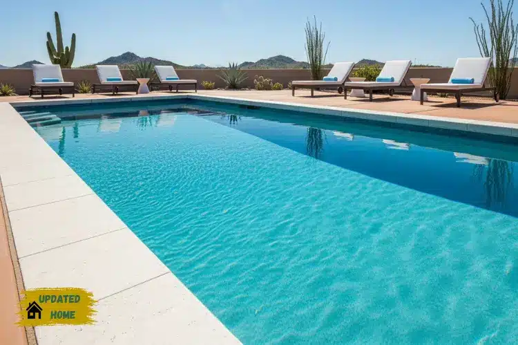 High-quality thumbnail image of a modern Arizona swimming pool with clean blue water.