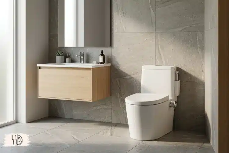 Stylish HOROW N30 non-electric bidet toilet in a modern bathroom.